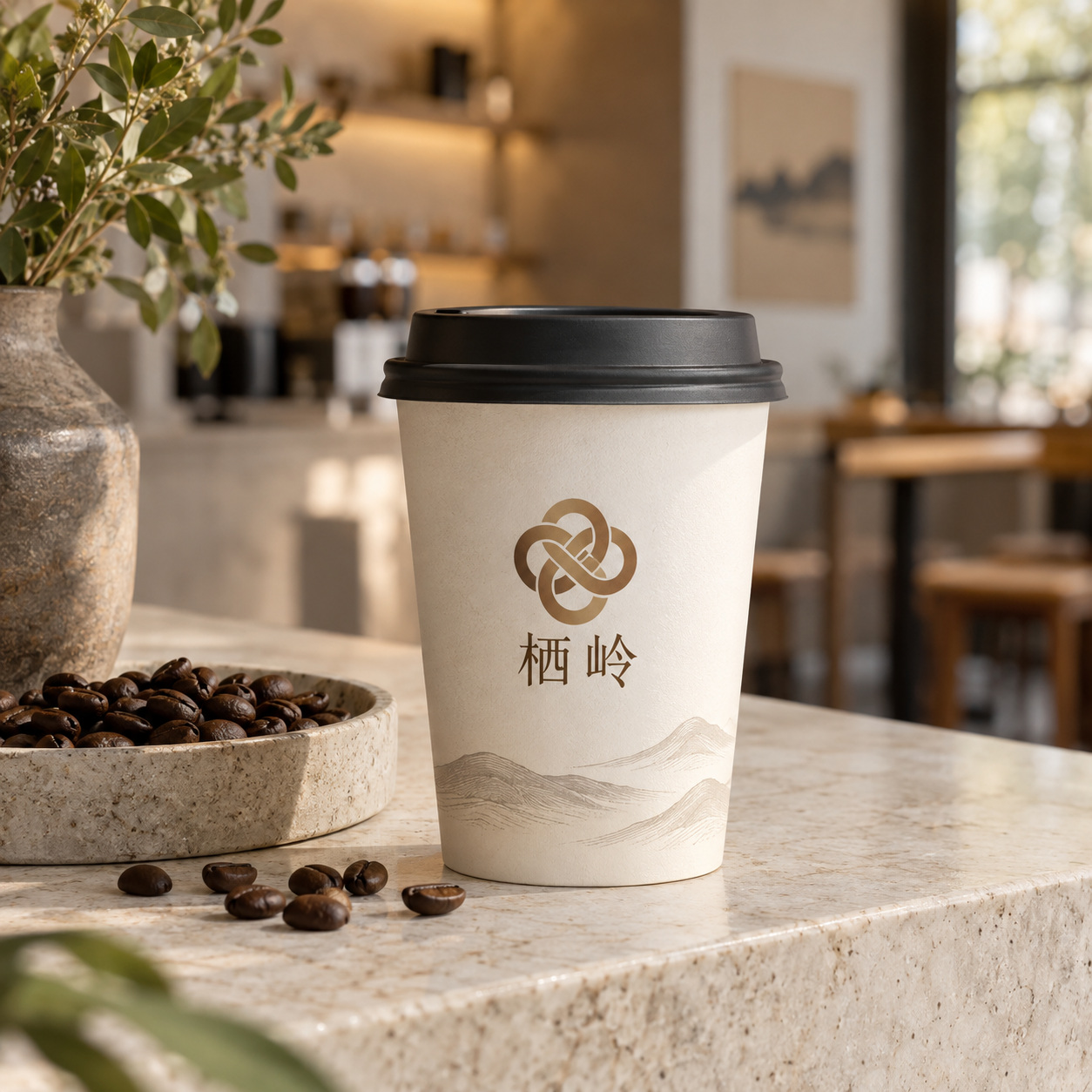 栖岭咖啡品牌纸杯应用效果